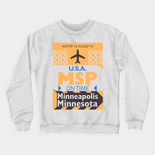 MSP airport code Minneapolis 28092021 Crewneck Sweatshirt